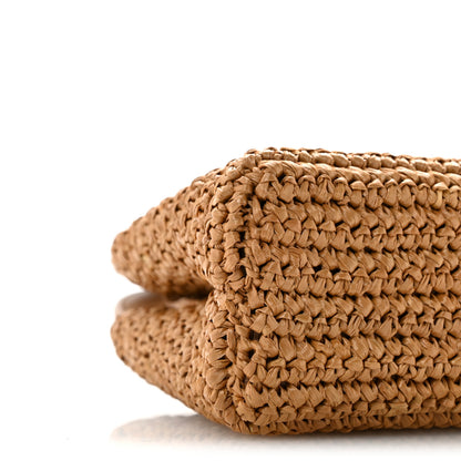 Chanel Braided Raffia Nano Kelly Flap Bag Dark Beige 9 of 10