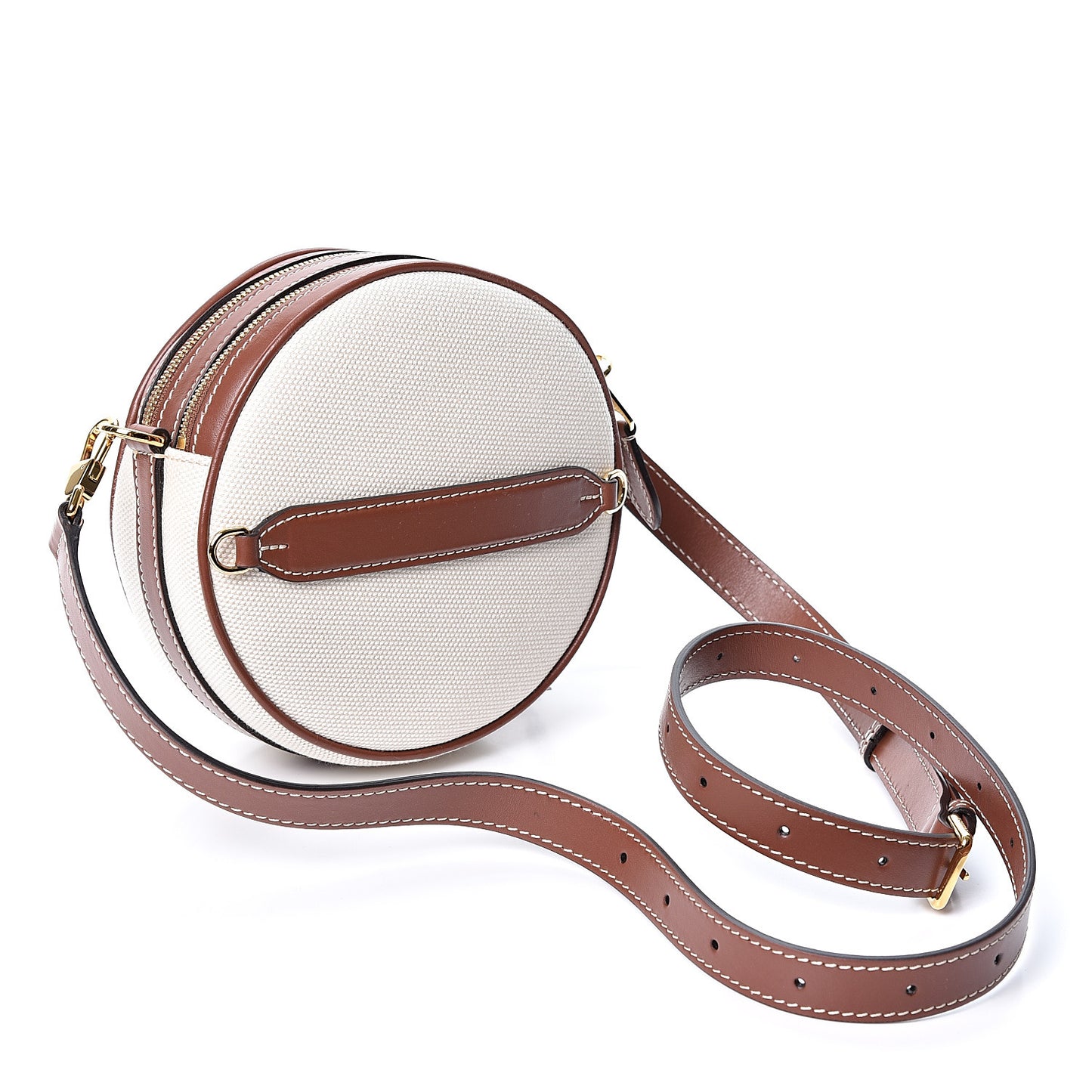 Canvas Calfskin Louise Bag Natural