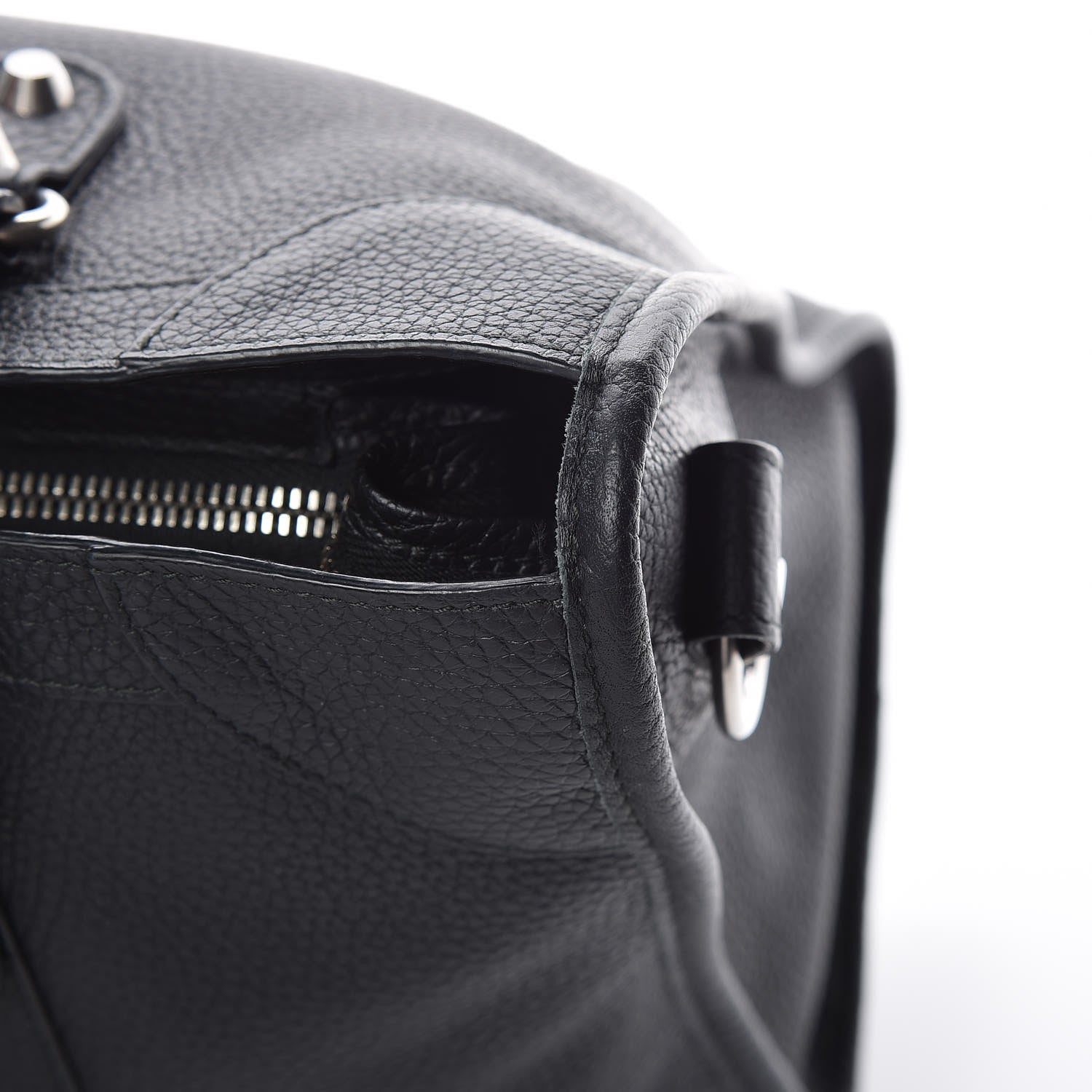 Balenciaga Vibrato Calfskin Classic Silver Hardware City Black 12 of 14