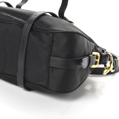 Prada Tessuto Nylon Vitello Daino Shopping Satchel Black 7 of 9