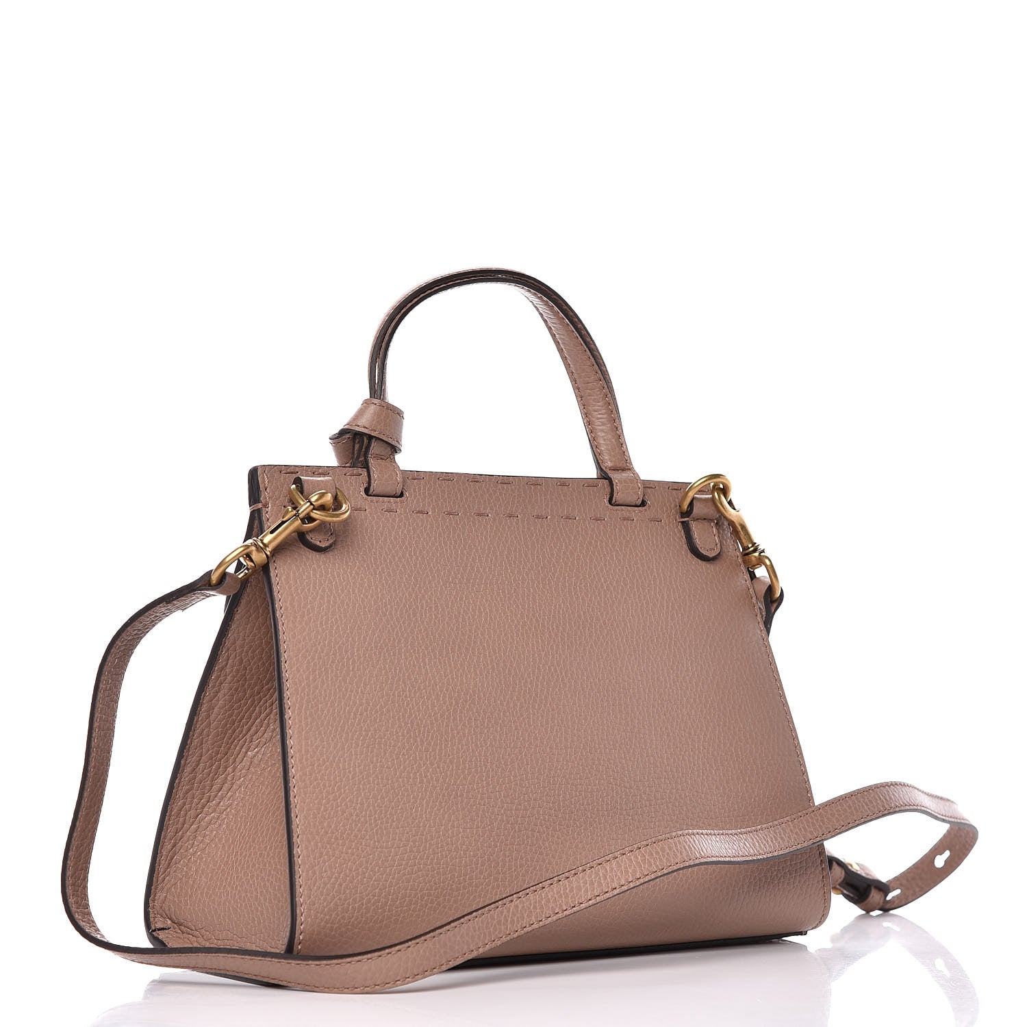 Gucci Calfskin Mini Pearly GG Marmont Top Handle Bag Porcelain Rose 3 of 9