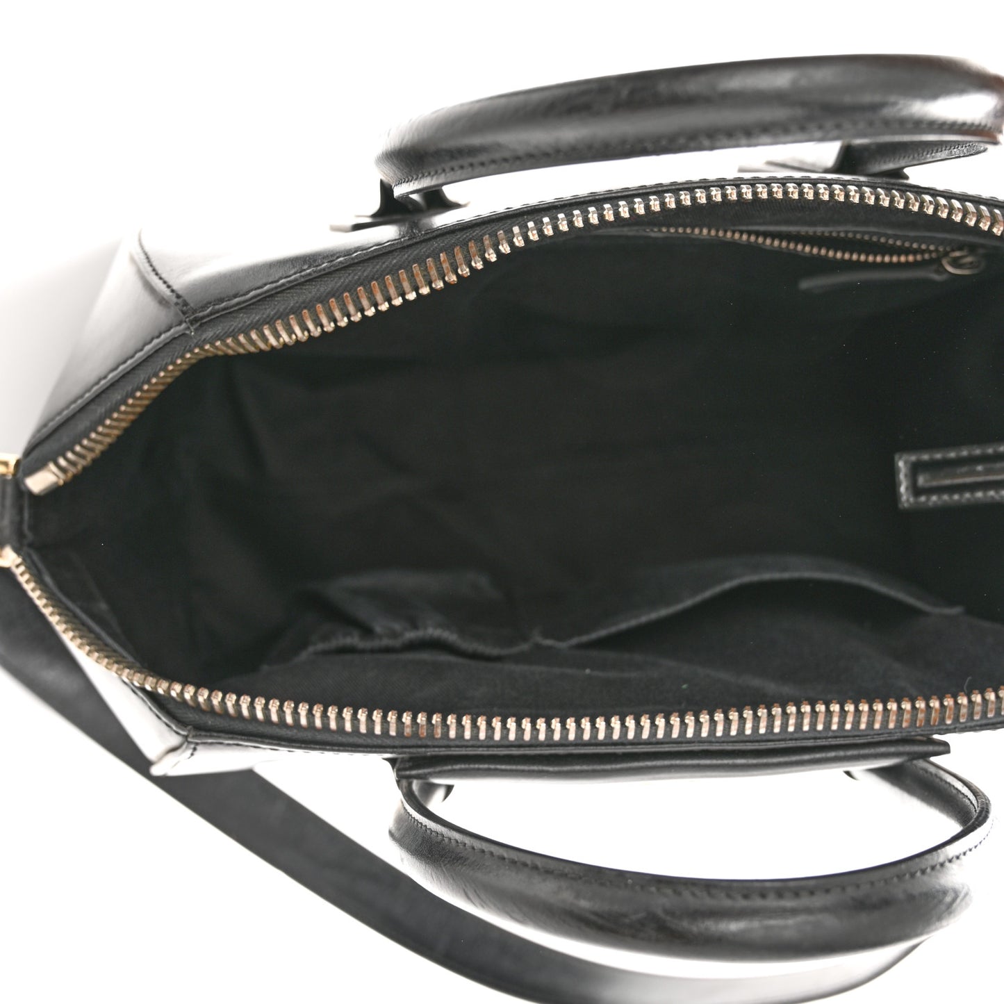 Shiny Lord Calfskin Medium Antigona Black
