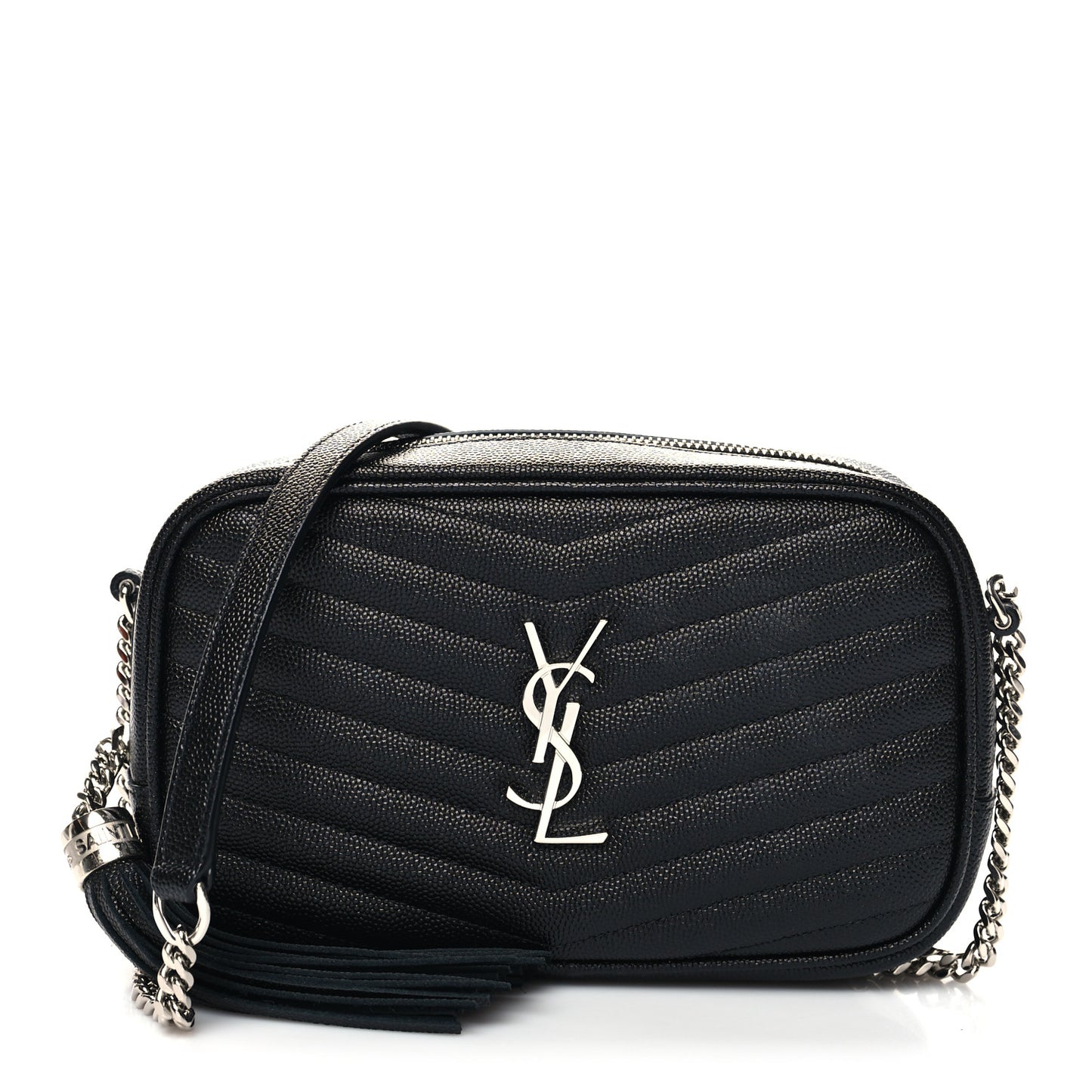 Grain De Poudre Matelasse Monogram Mini Lou Camera Bag Black