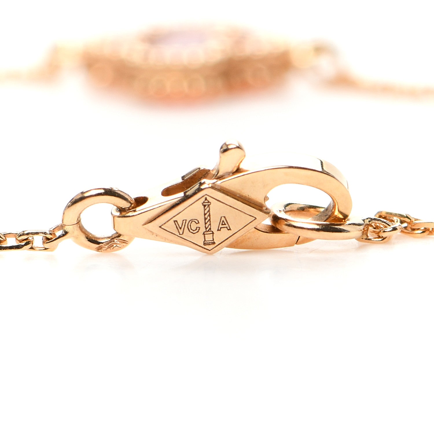 Van Cleef & Arpels 18K Rose Gold Carnelian Sweet Alhambra Bracelet 4 of 7