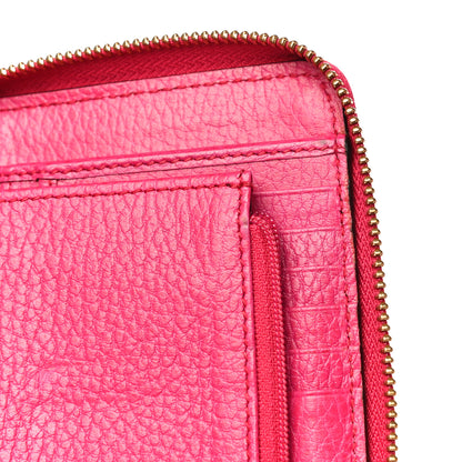 Gucci Pebbled Calfskin Zip Around Wallet Pink 13 of 20