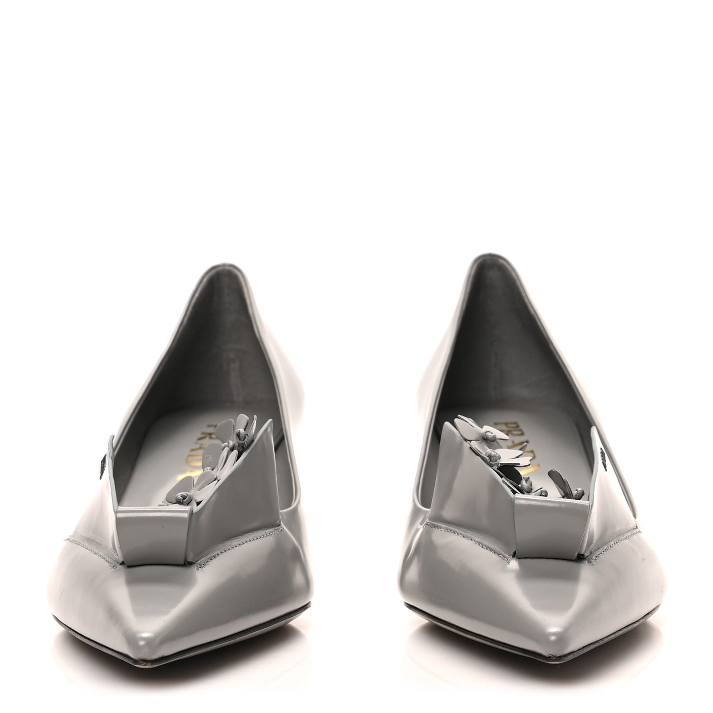 Spazzolato Bouquet Pointed Toe 45mm Pumps 38 Grey