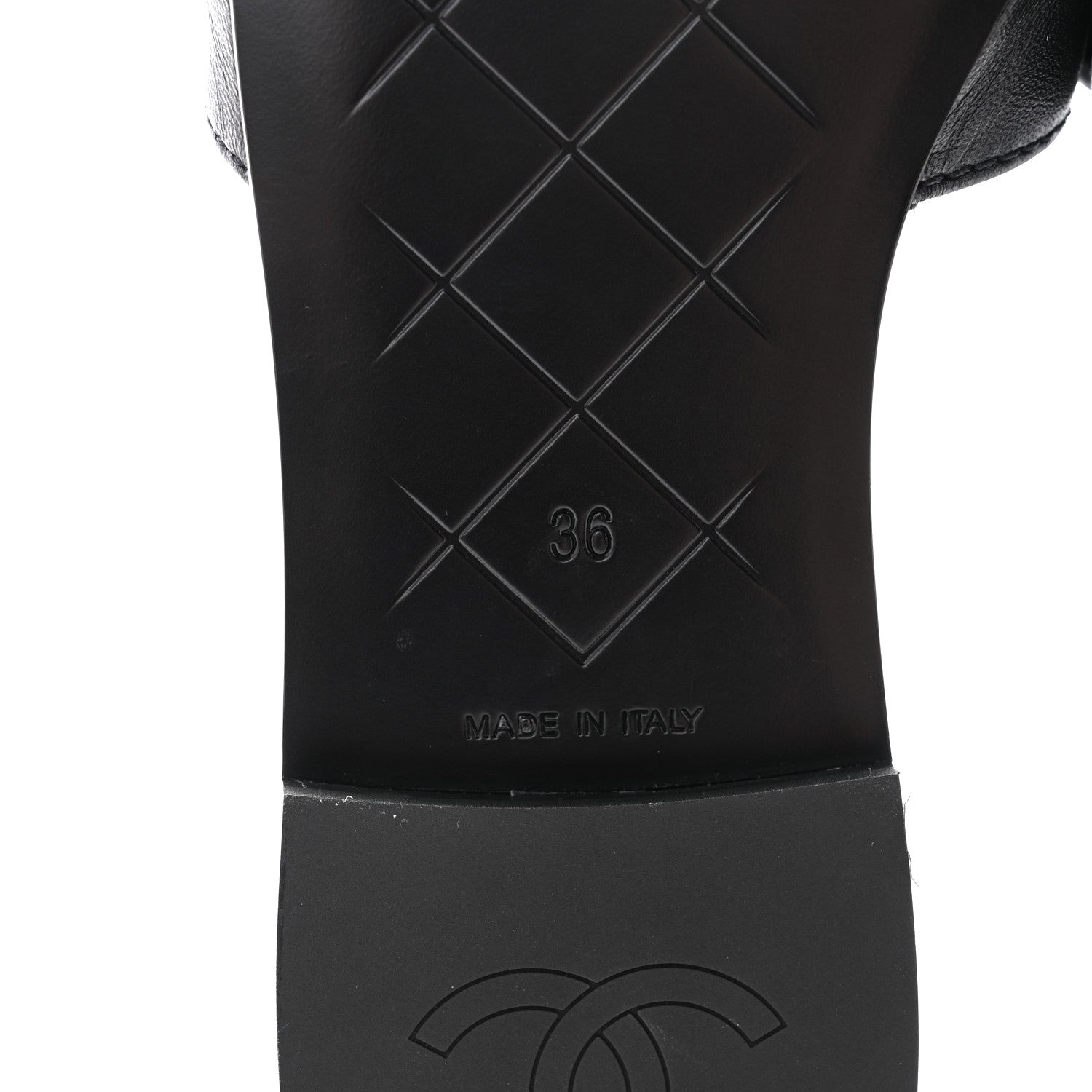 Chanel Lambskin Quilted Turnlock Flat Mules 36 Black 8 of 10