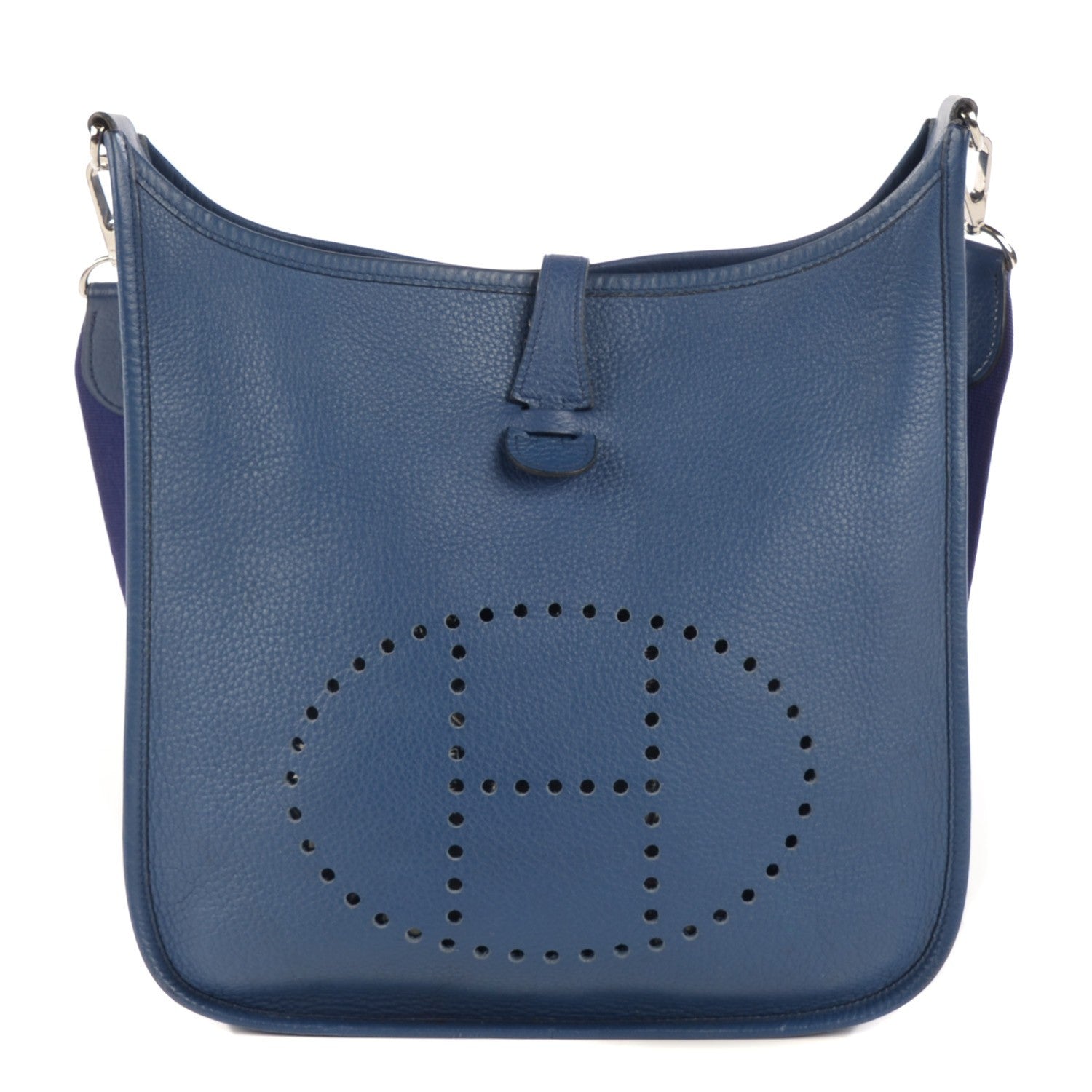 Hermes Taurillon Clemence Evelyne II PM Brighton Bleu 1 of 11