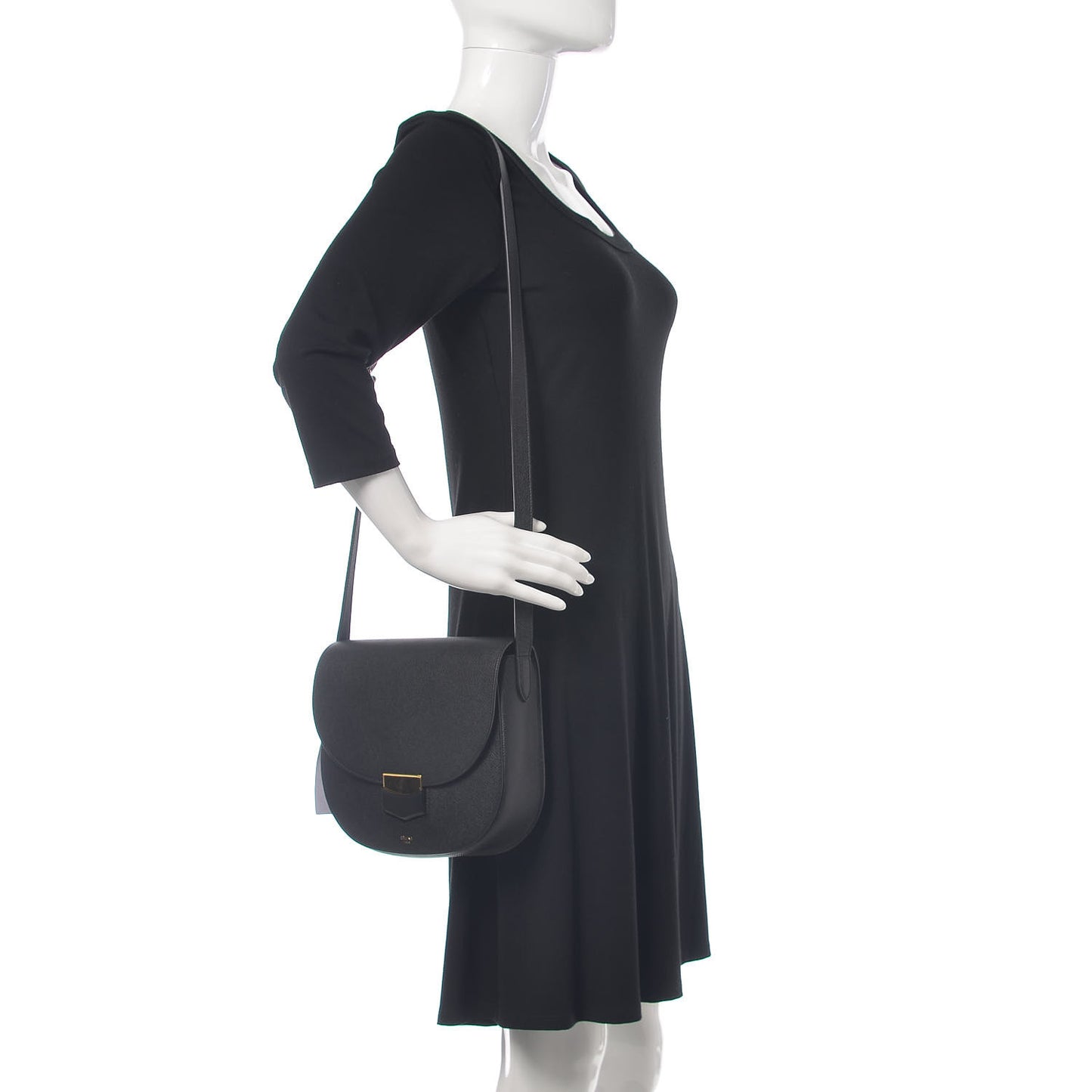 Grained Calfskin Compact Trotteur Black
