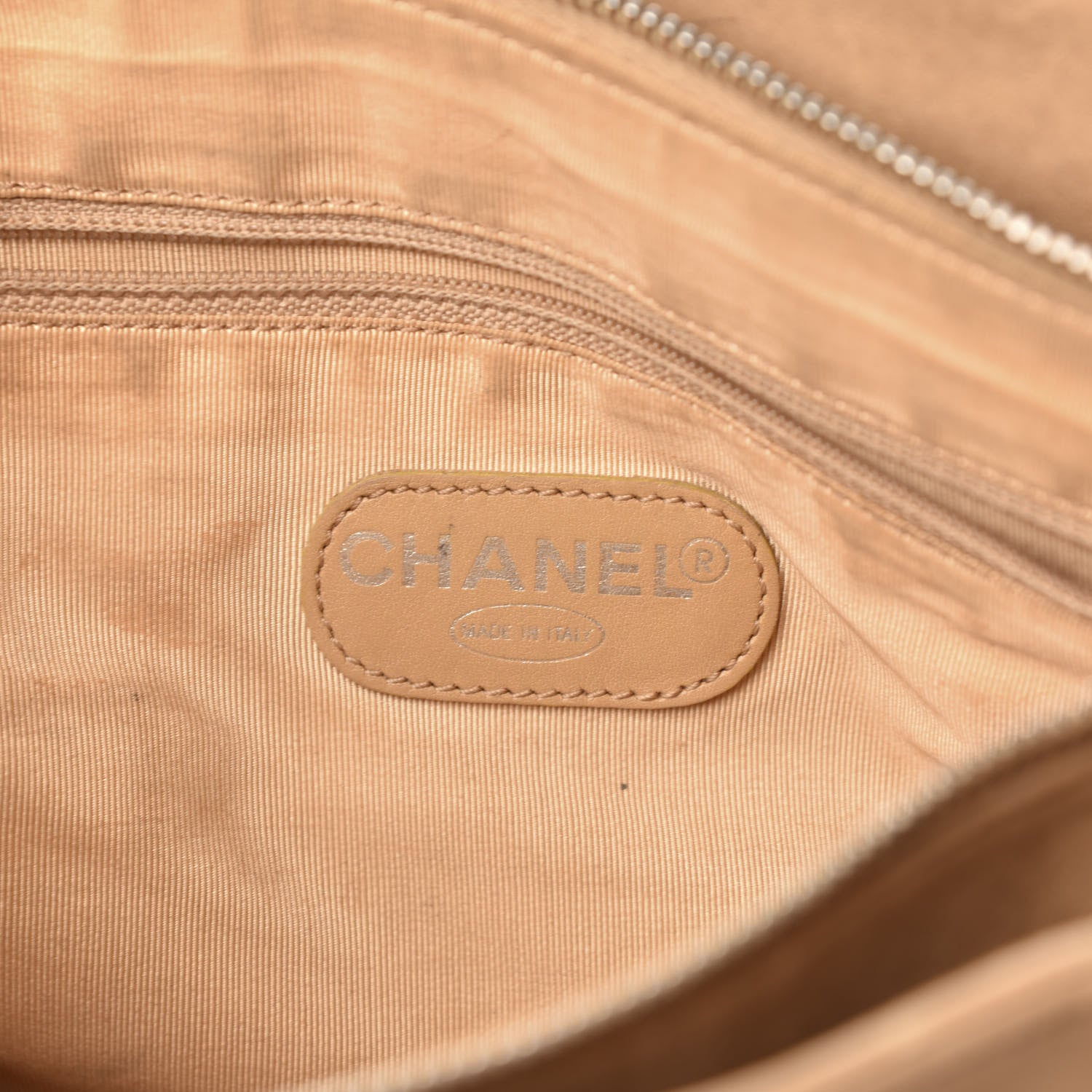 Chanel Calfskin Quilted CC Shopping Tote Beige 8 of 17