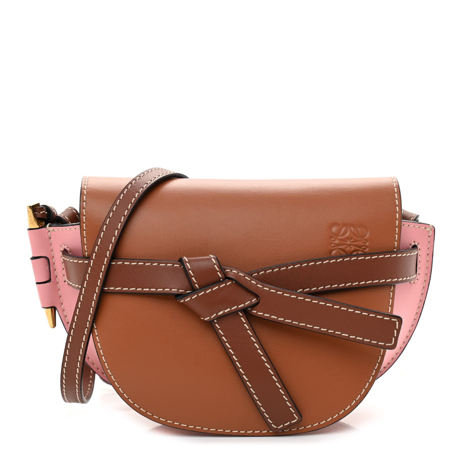 Loewe Calfskin Mini Gate Crossbody Bag Pastel Pink Tan 1 of 8