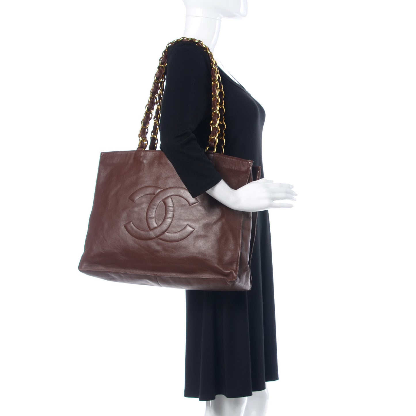Lambskin CC Tote Brown