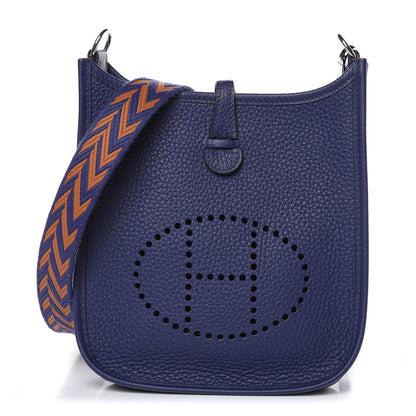 Hermes Taurillon Clemence Amazone Evelyne TPM Bleu Encre 1 of 12