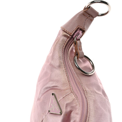 Prada Satin Saffiano Hobo Bag Pink 9 of 9