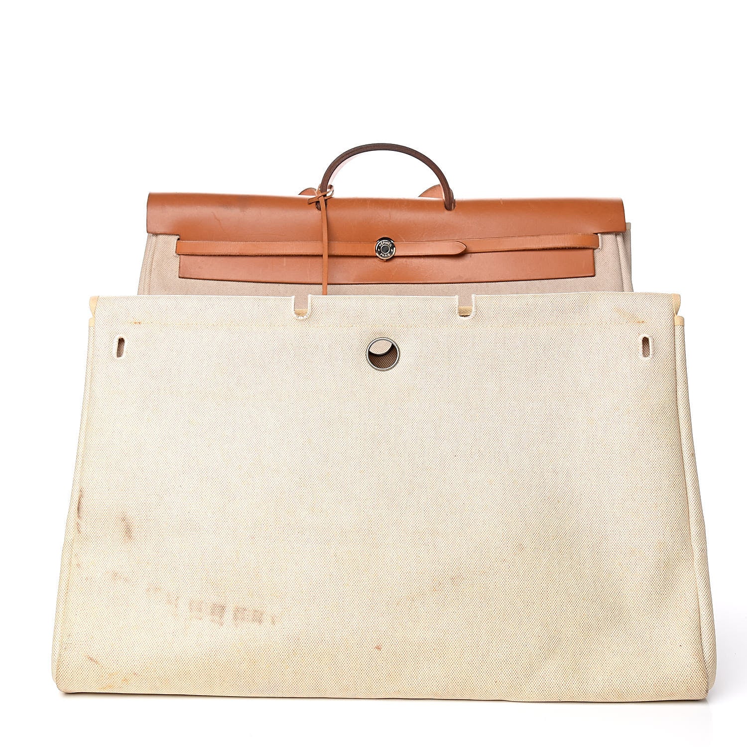 Hermes Toile Vache Calfskin Herbag Cabin Natural 18 of 20