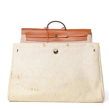 Hermes Toile Vache Calfskin Herbag Cabin Natural 18 of 20