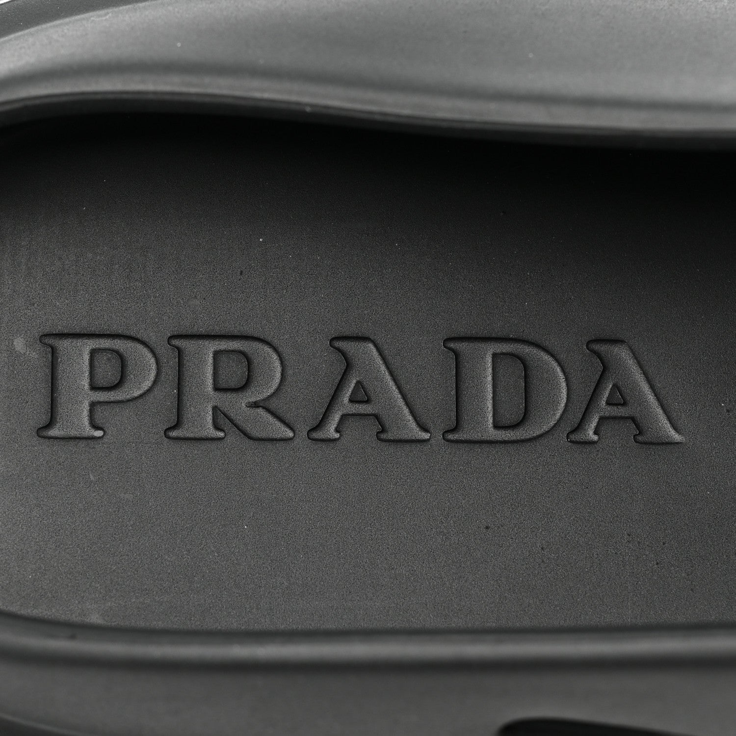 Prada Soft Mellow Rubber Triangle Logo Embossed Womens 25mm Mules 37 Black 7 of 10