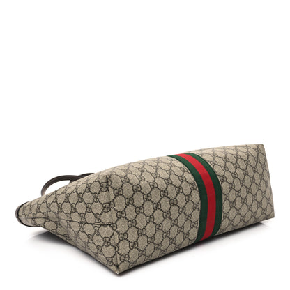 Gucci GG Supreme Monogram Medium Ophidia Shopping Tote Brown 4 of 12