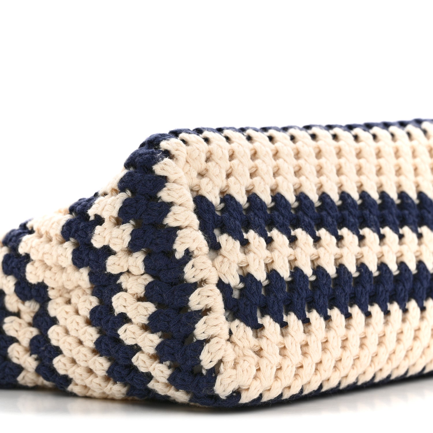 Miu Miu Fabric Crochet Pouch Blue White 8 of 11
