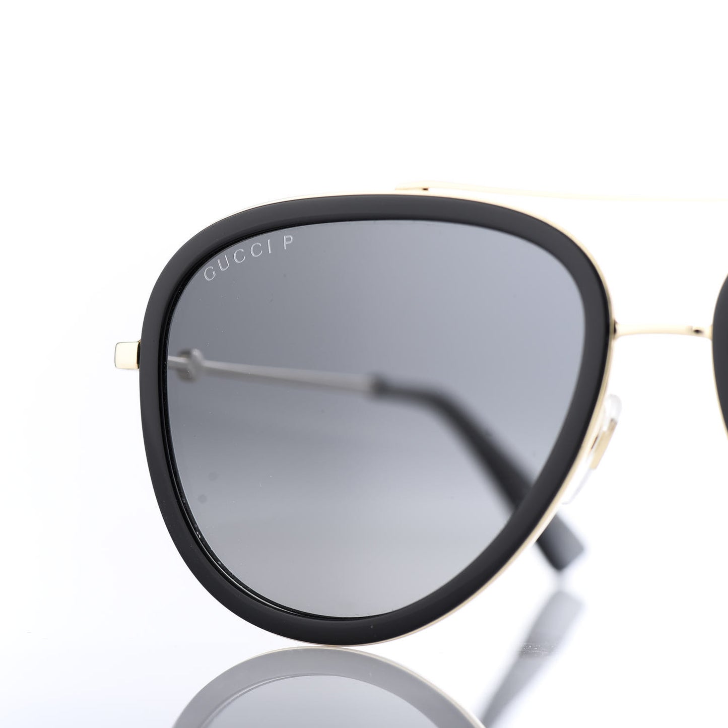 Aviator Sunglasses GG0062S Black Gold