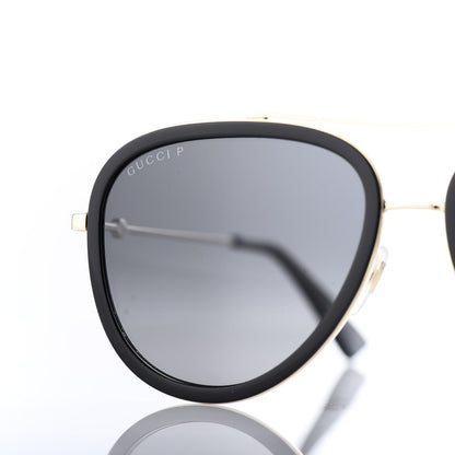 Gucci Aviator Sunglasses GG0062S Black Gold 7 of 8
