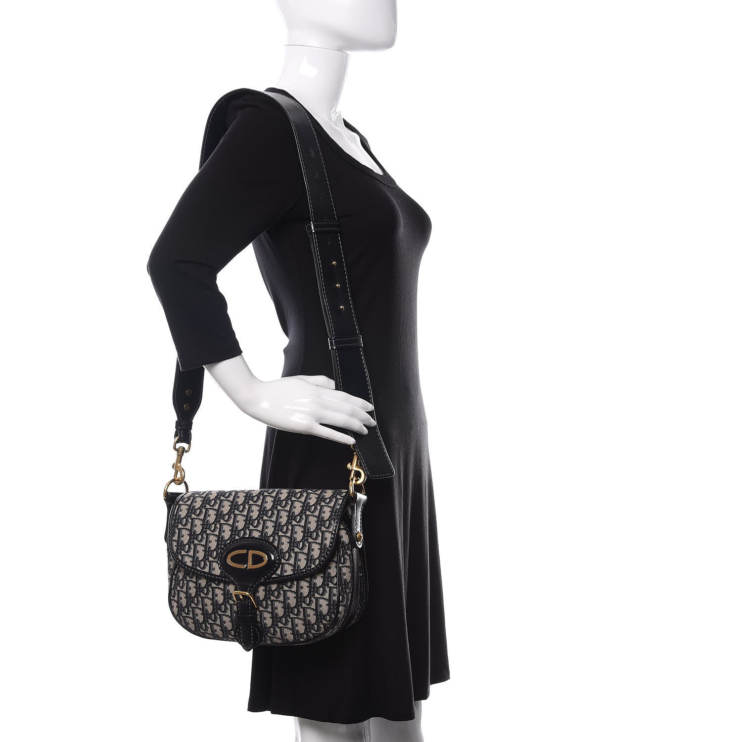 Christian Dior Oblique Crossbody Navy Blue 2 of 16
