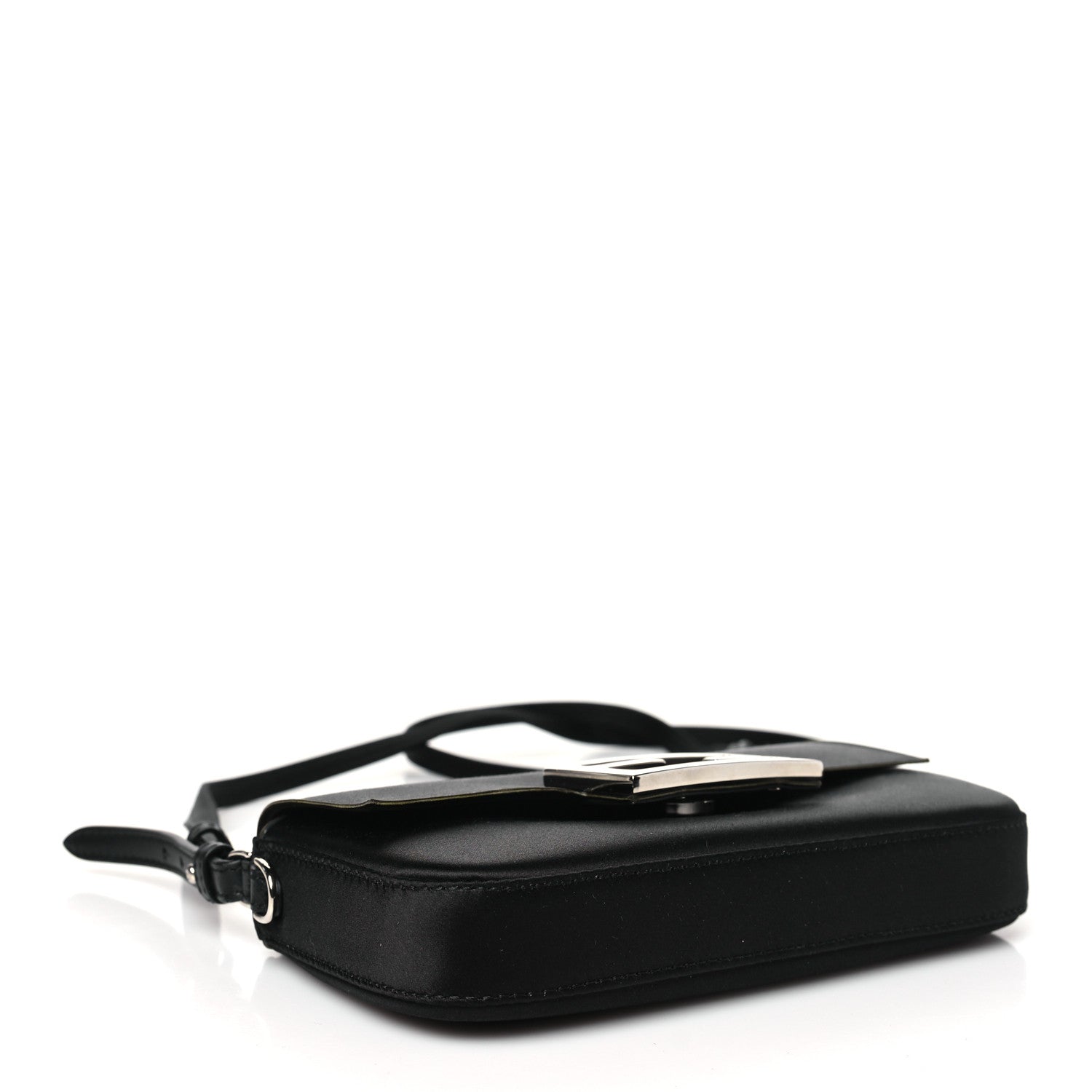 Fendi Silk Satin Phone Baguette Black 4 of 10