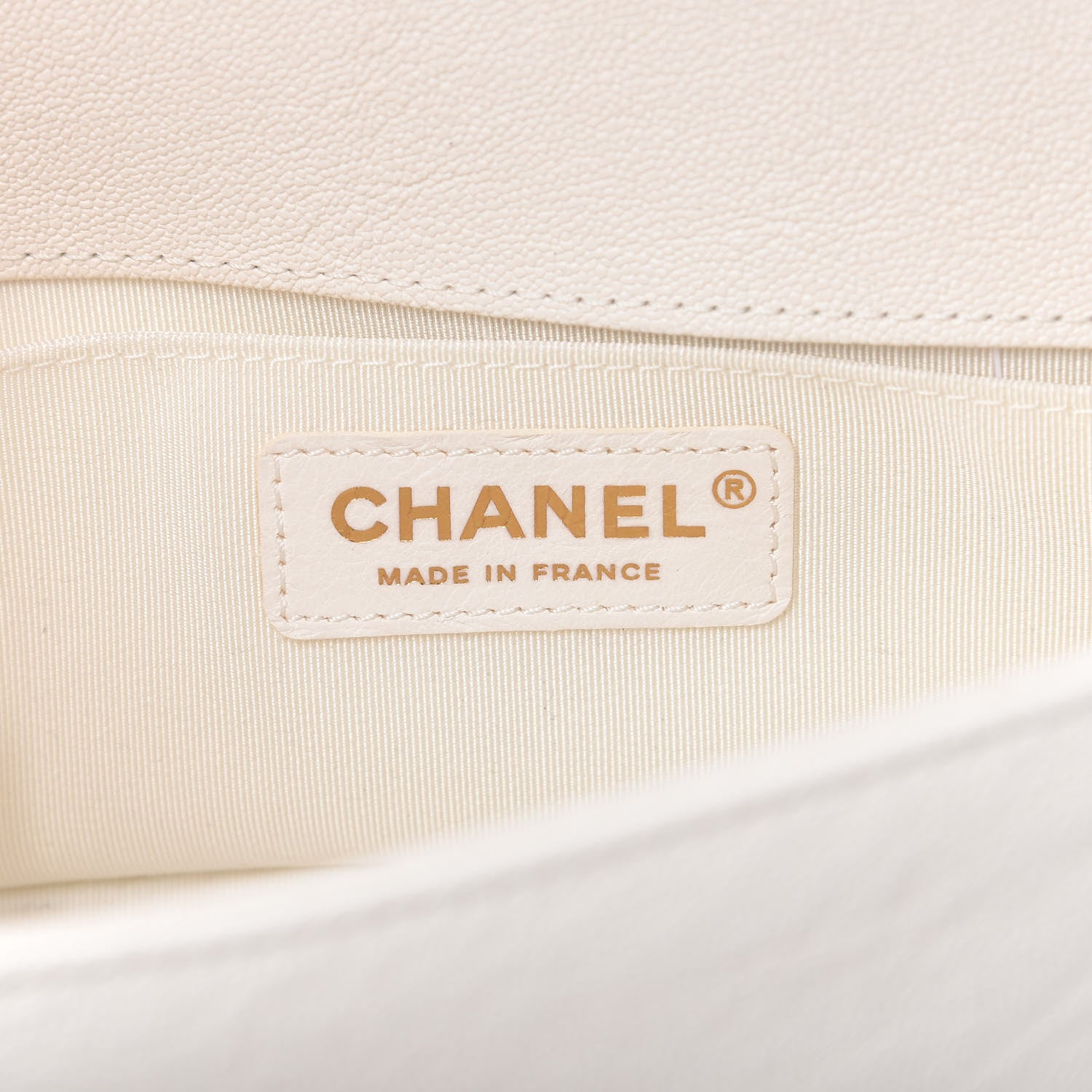 Chanel Caviar Chevron Quilted Small Boy Flap White 8 of 10
