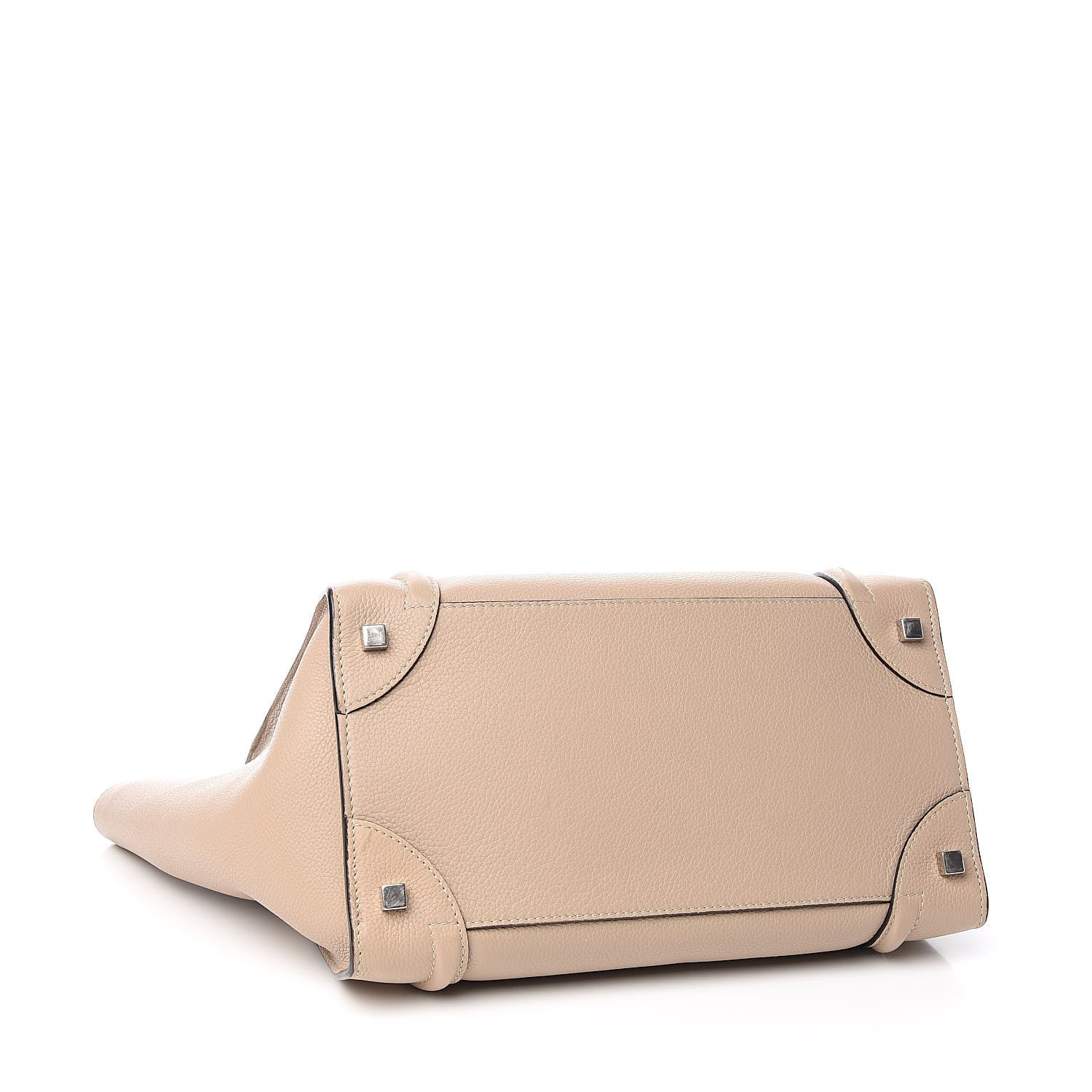 Celine Drummed Calfskin Mini Luggage Dune 4 of 11
