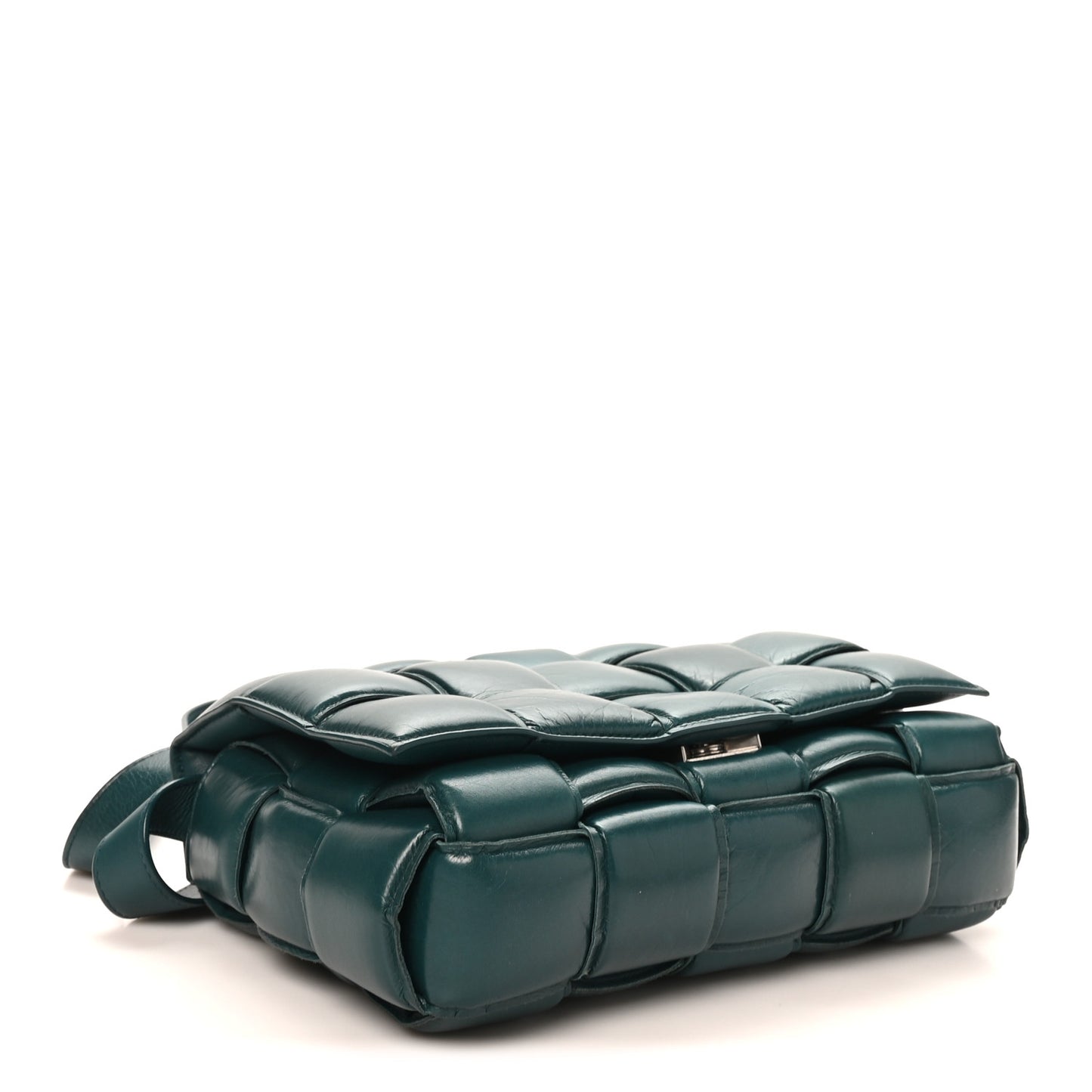 Paper Calfskin Maxi Intreccio Padded Cassette Crossbody Bag Ottanio