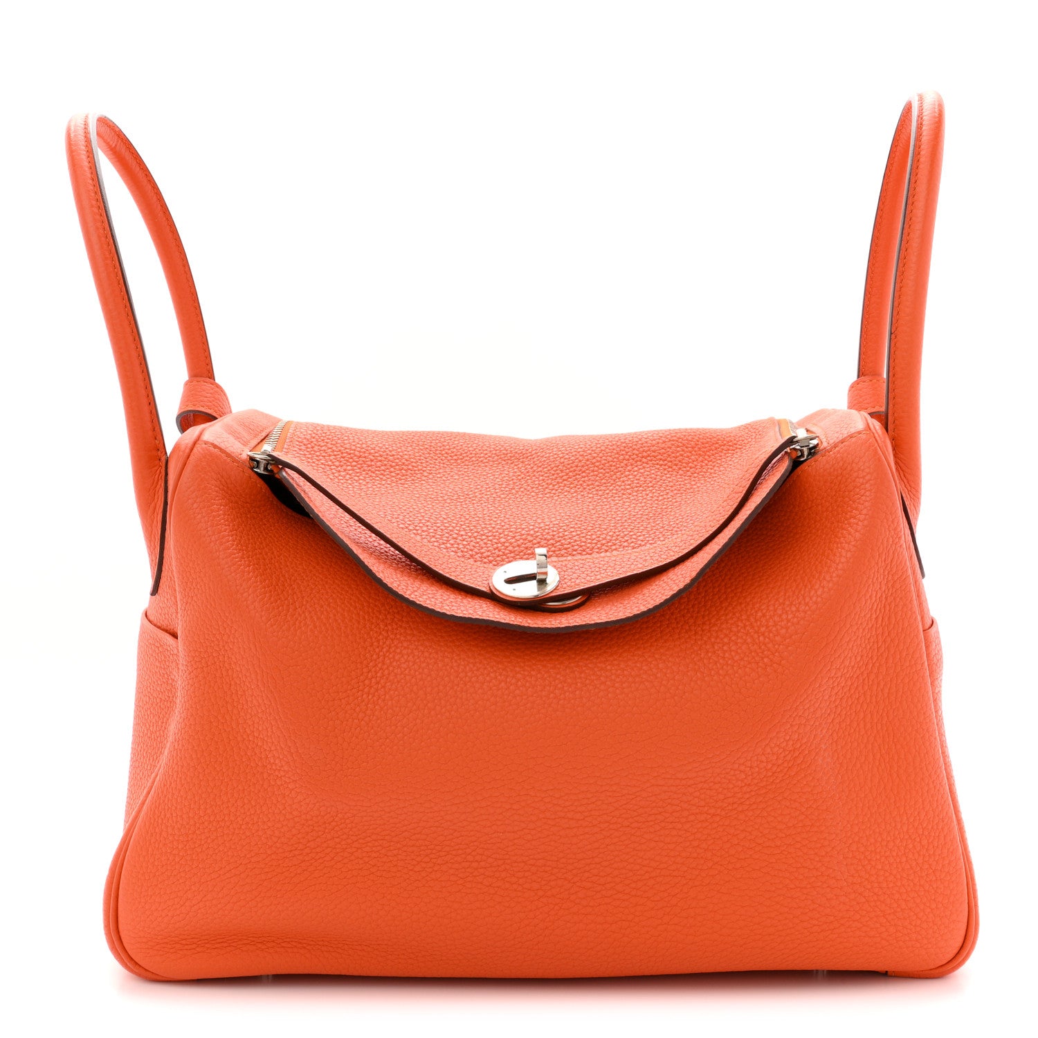Hermes Taurillon Clemence Lindy 34 Orange 1 of 11
