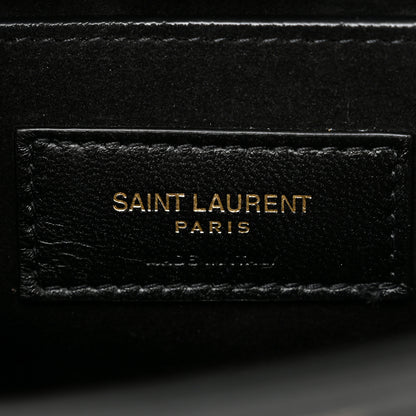 Saint Laurent Smooth Calfskin Medium Monogram Sunset Satchel Black 6 of 10