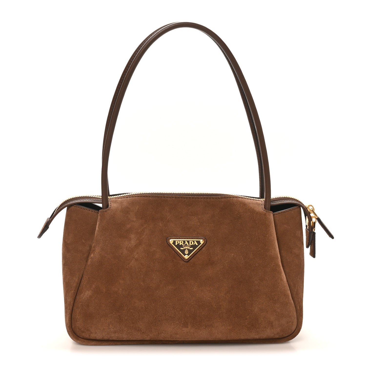 Prada Camoscio Medium Darling Shoulder Bag Cocoa Brown 1 of 9