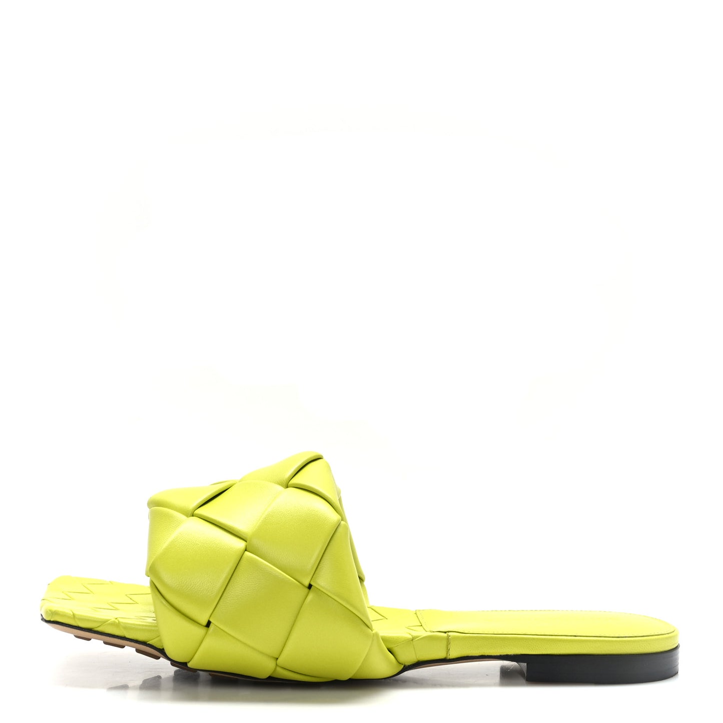 Nappa Maxi Intrecciato Lido Flat Sandals 39 Kiwi