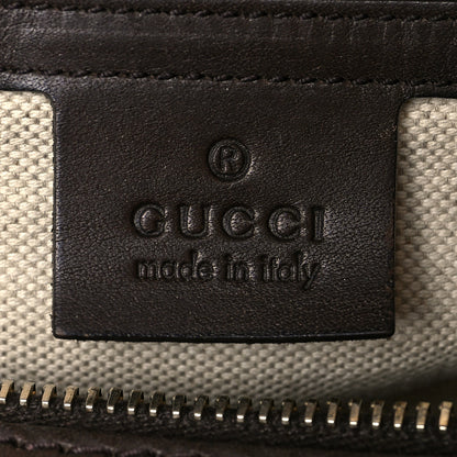 Gucci Monogram Vintage Web Medium Boston Dark Brown 6 of 17