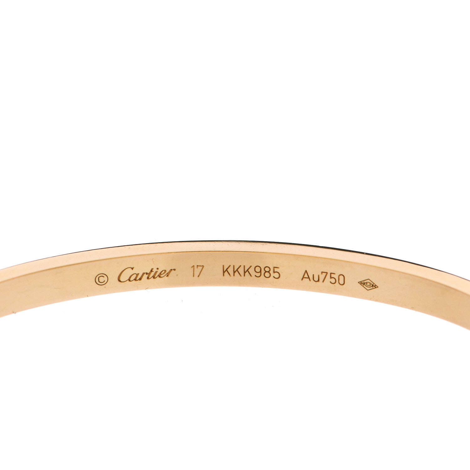 Cartier 18K Yellow Gold Small LOVE Bracelet 17 4 of 5