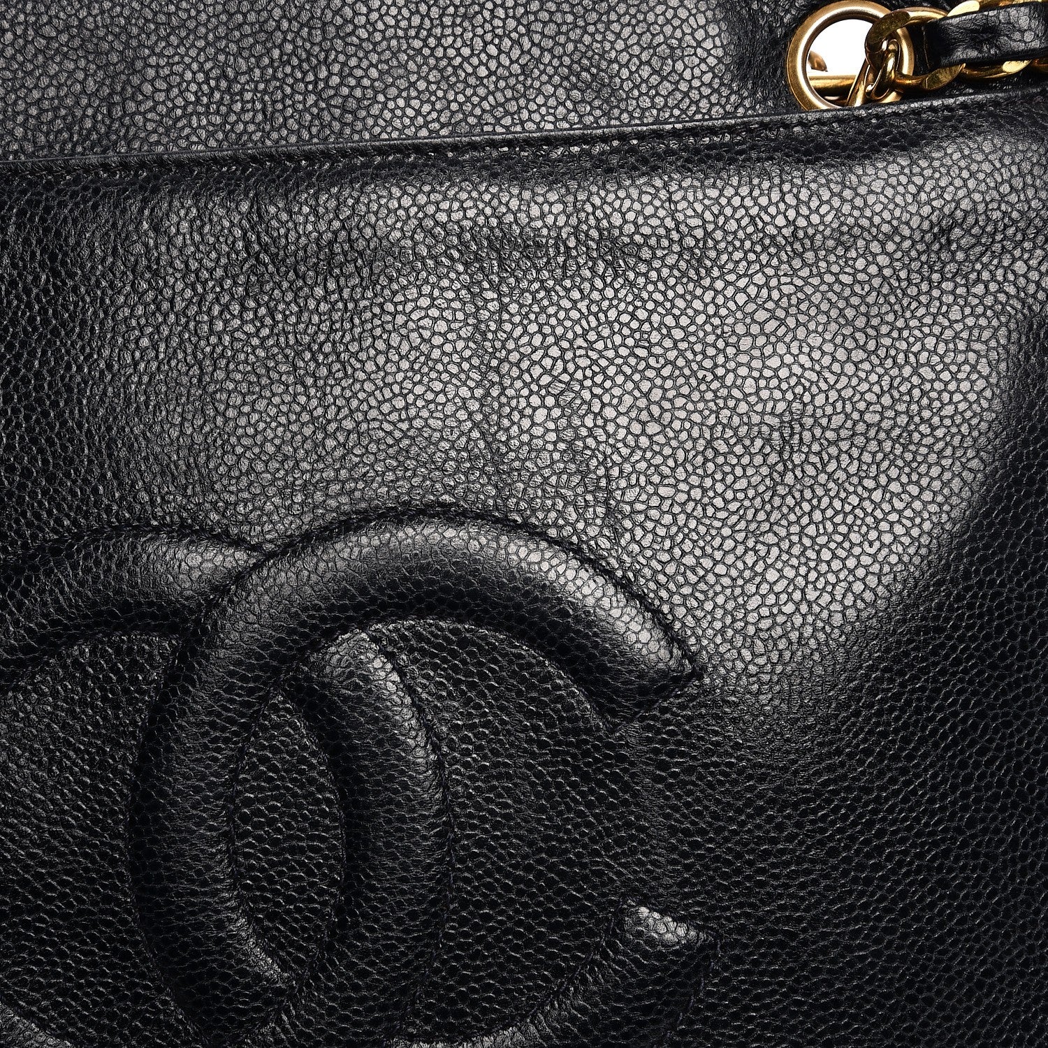 Chanel Caviar Flap Shoulder Bag Navy 20 of 22