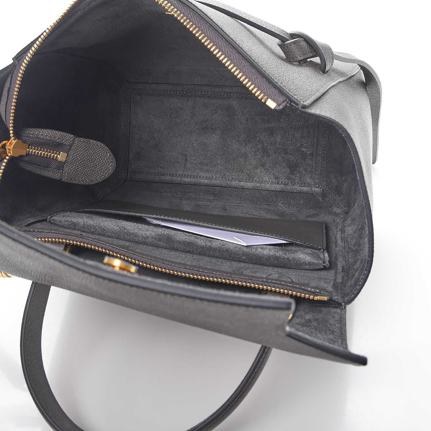 Celine Grained Calfskin Micro Belt Bag Grey 5 of 8