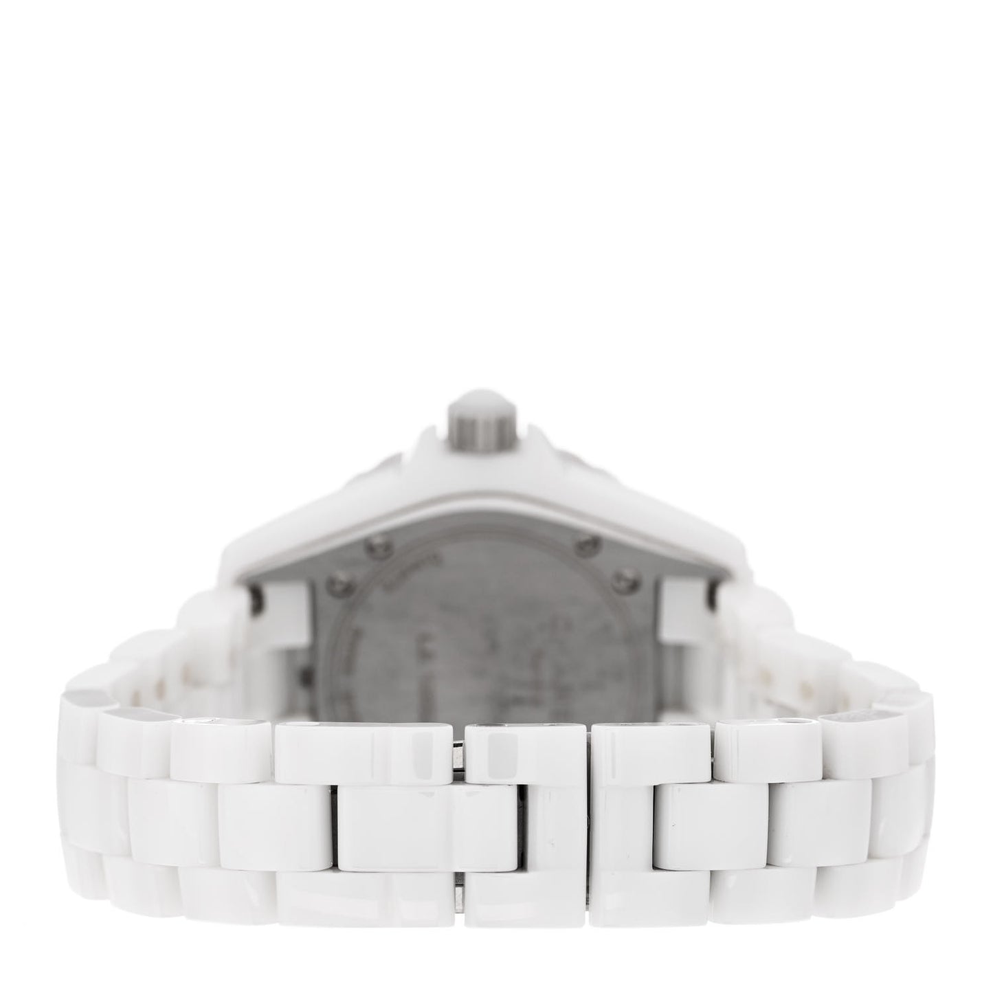 Stainless Steel Ceramic Diamond 33mm J12 Quartz Watch White