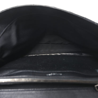 Saint Laurent Sheepskin Matelasse Chevron Monogram Large College Satchel Black 5 of 10