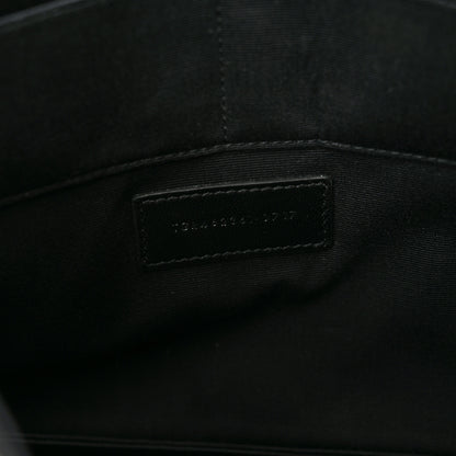 Saint Laurent Calfskin Crocodile Embossed Document Holder Black 7 of 9