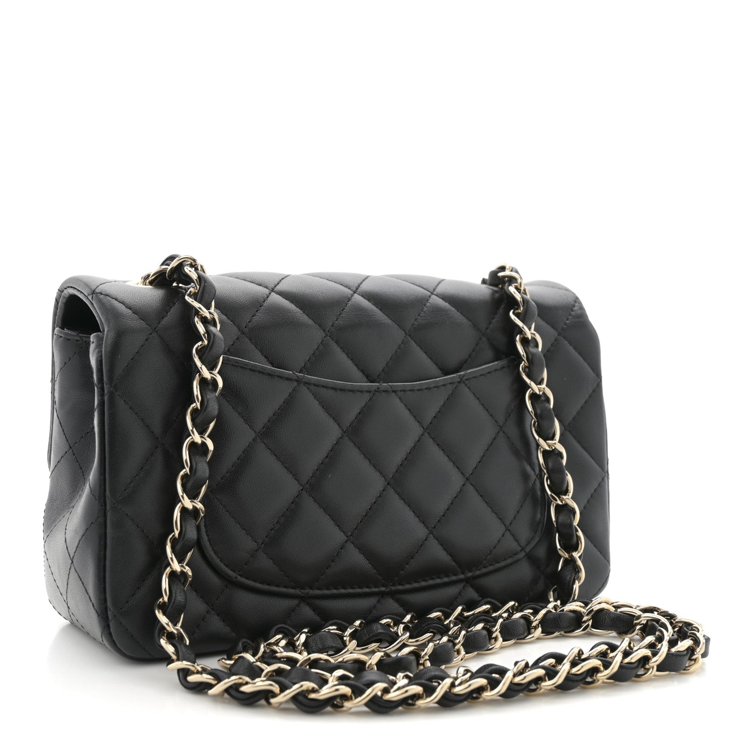 Chanel Lambskin Quilted Mini Rectangular Flap Black 3 of 11
