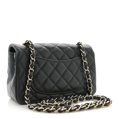 Chanel Lambskin Quilted Mini Rectangular Flap Black 3 of 11