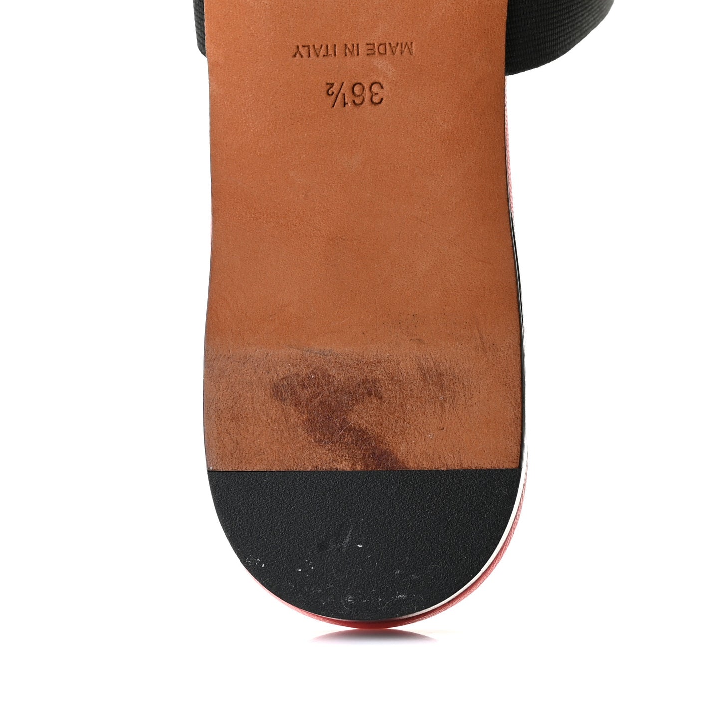 Lambskin Bedford Logo Mule Slides 36.5 Orange