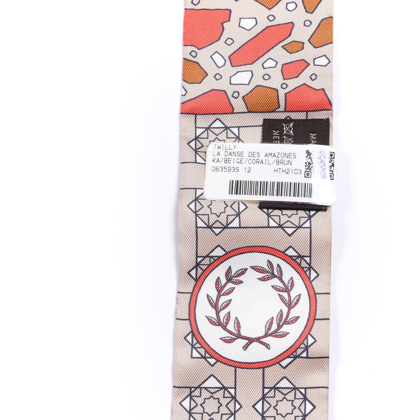 Silk La Danse Des Amazones Twilly Beige Corail Brun