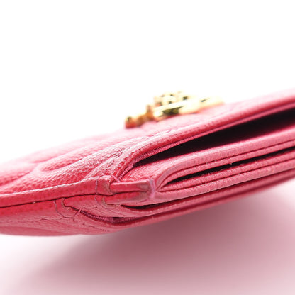Chanel Caviar Camellia Embossed Card Holder Fuchsia 10 of 12