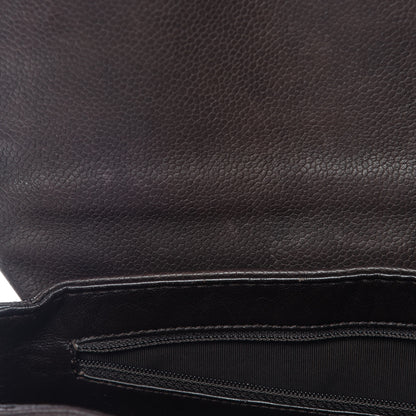 Chanel Caviar Half Moon Large Flap Dark Brown 12 of 15