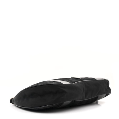 Prada Tessuto Nylon Soft Calfskin Shoulder Bag Black 4 of 13