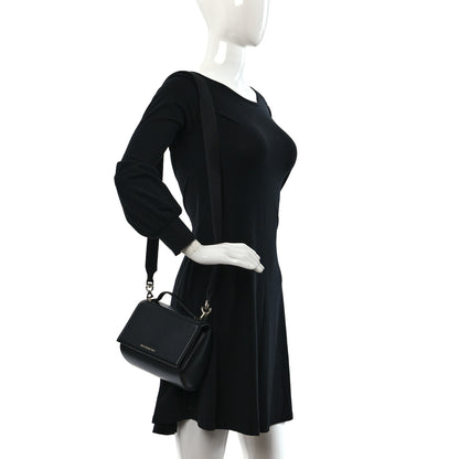 Givenchy Calfskin Mini Pandora Box Logo Strap Crossbody Bag Black 2 of 10