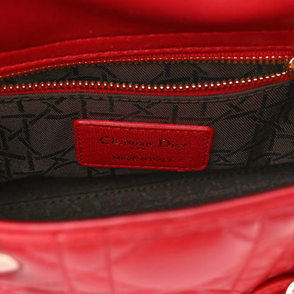 Christian Dior Lambskin Cannage Mini Lady Dior Red 6 of 10